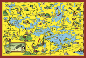 Z-3: Post Cards - Lake Vermilion Cartoon Map